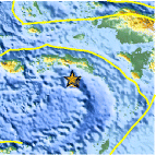 Small map showing earthquake
