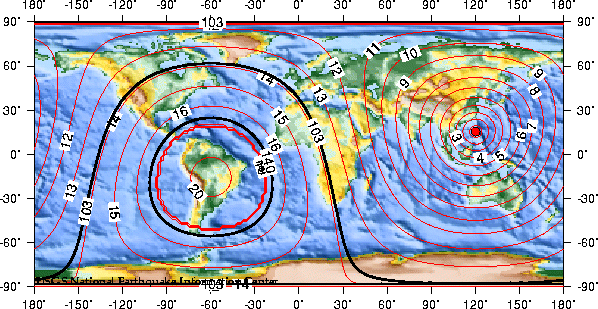 Theoretical P-wave Travel Times