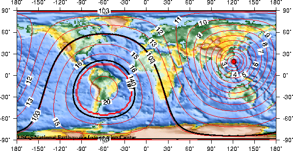 Theoretical P-wave Travel Times