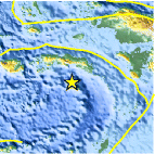 Small map showing earthquake