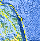 Small map showing earthquake