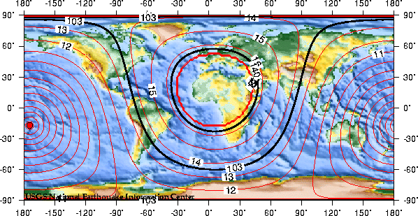 Theoretical P-wave Travel Times