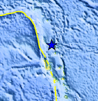Small map showing earthquake