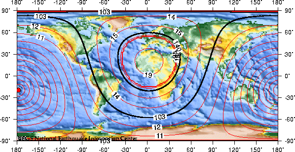 Theoretical P-wave Travel Times