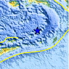 Small map showing earthquake