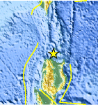 Small map showing earthquake
