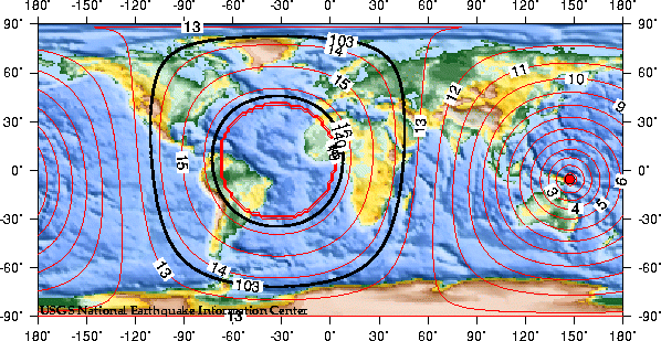Theoretical P-wave Travel Times