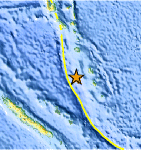 Small map showing earthquake