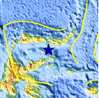 Small map showing earthquake