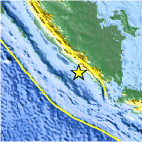 Small map showing earthquake