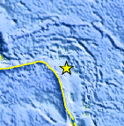 Small map showing earthquake