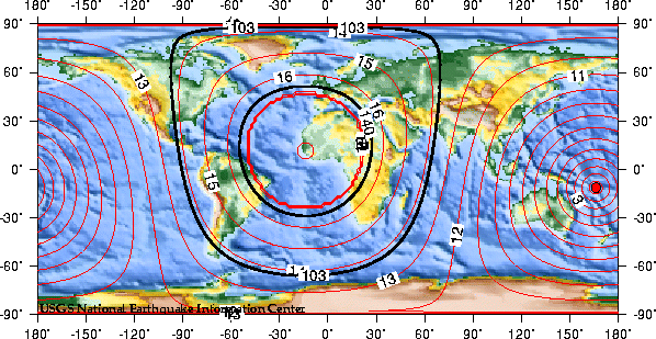 Theoretical P-wave Travel Times