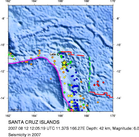 Seismicity in 2007