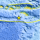 Small map showing earthquake