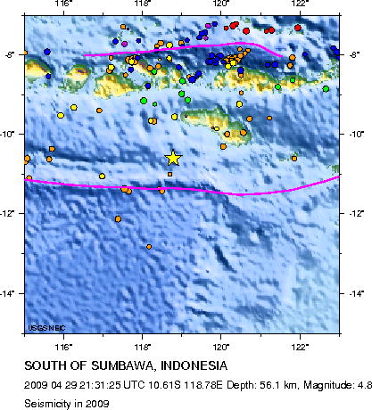 Seismicity in 2009