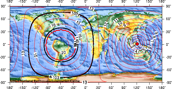 Theoretical P-wave Travel Times