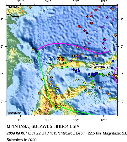 Seismicity in 2009