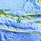 Small map showing earthquake