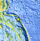 Small map showing earthquake