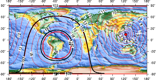 Theoretical P-wave Travel Times