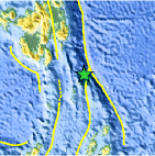 Small map showing earthquake