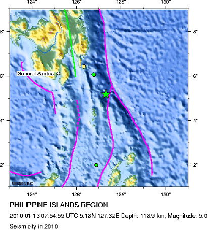 Seismicity in 2010