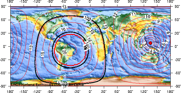 Theoretical P-wave Travel Times