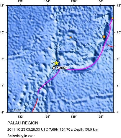 Seismicity in 2011