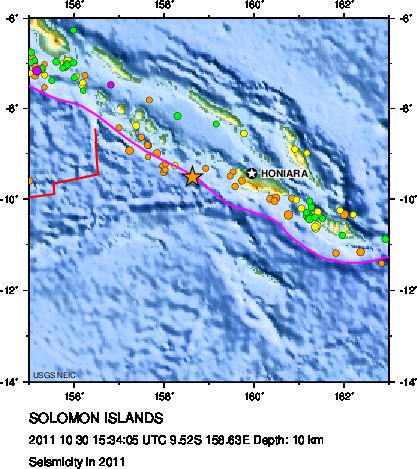 Seismicity in 2011