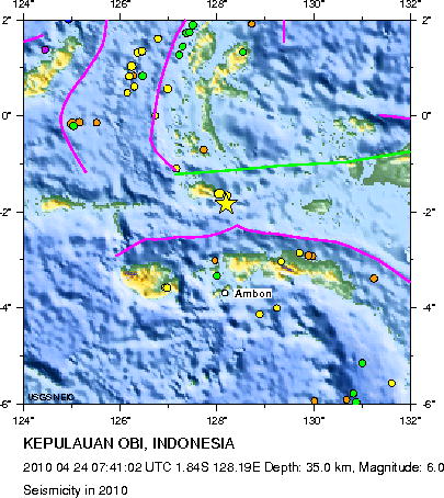 Seismicity in 2010