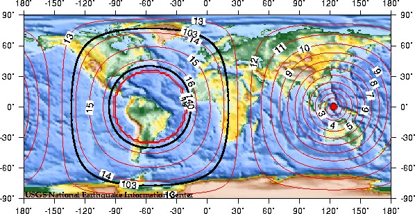 Theoretical P-wave Travel Times